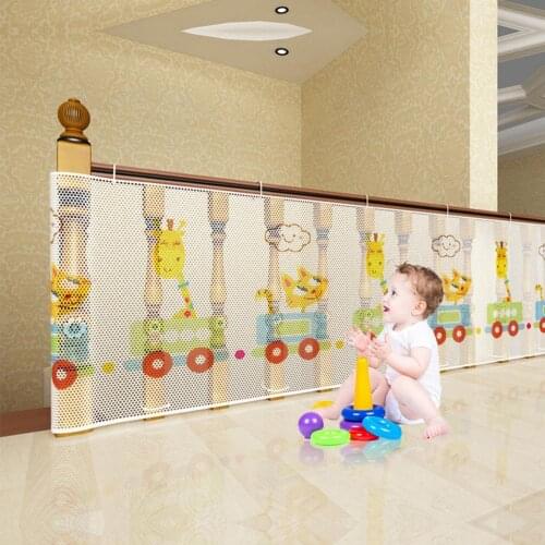 2/3m Kids Protection Stair Fence Sturdy Cartoon Indoor Outdoor Balcony Home Decor Fall Protection Kids Stairs Safety Net Thick