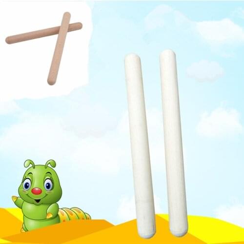 2Pcs Wooden Rhythm Rod Stick Kindergarten Teaching Learning Education Tools Kids Toys Musical Instrument Toys Orff Music Toys