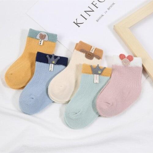 3 Pairs/Lot Baby Socks Cartoon Socks Baby Cotton Socks Boys Girls Toddlers Children Soft Socks Newborn Clothing