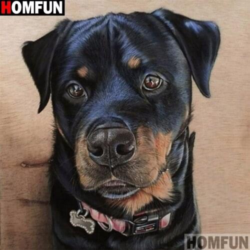 HOMFUN Full Square/Round Drill 5D DIY Diamond Painting "Animal dog" 3D Embroidery Cross Stitch 5D Decor Gift A13227