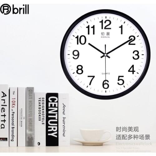 Large Silent Wall Clock Nordic Modern Design Rustic White Hotel Office Wall Clock Round Creative Design Wall Clock for Kids Room