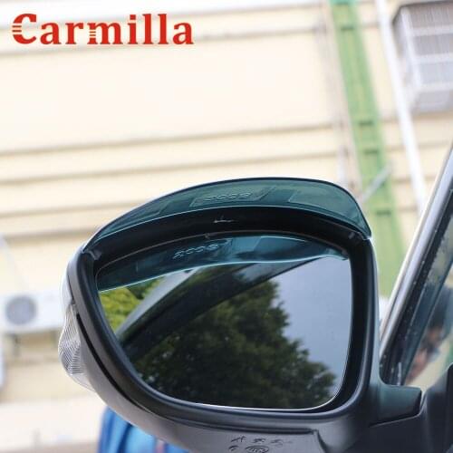 Carmilla Car Rear View Mirror Protection Cover Rearview Mirror Sticker Rain Visor Stickers for Peugeot 2008 208 2014 - 2017 Cars