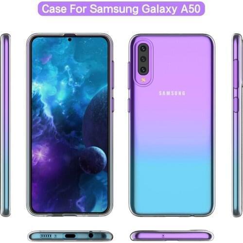 Case for Samsung A50 Transparent TPU Dropproof Shockproof Phone Back Case for Samsung Galaxy A50 Protection Cover (Clear)