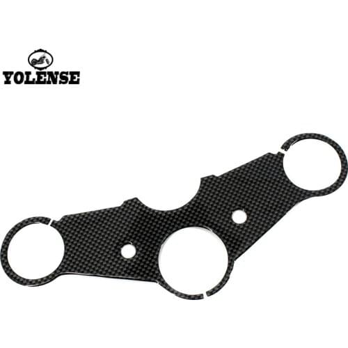 For HONDA CB400 CB 400 VTEC 2005 2006 2007 Motorcycle Carbon Fiber Decal Sticker Pad Triple Tree Top Clamp Upper Front Protector