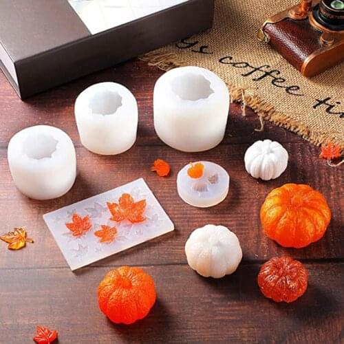 Pumpkin Shape Candle DIY Scented Candle Making Silicone Mold Resin Craft DIY Epoxy Mould Silicone Forms