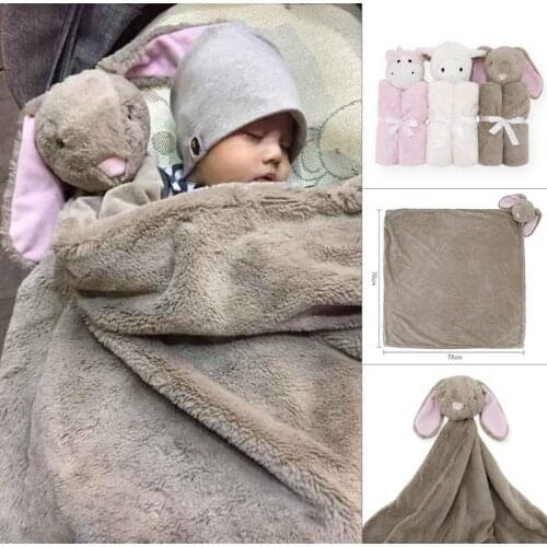 2020 Newborn Mother Baby boys Animals Blanket Kids Outdoor Wear autumn Blankets for baby girls 76*76cm Soft baby Blanket clothes