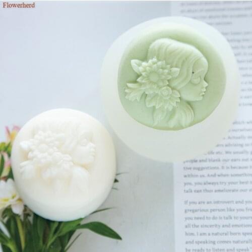 Beauty Girl Flower Fairy Handmade Soap Silicone Mold DIY Chocolate Cake Mold Bathroom Supplies Soap Making Set Cake Decors