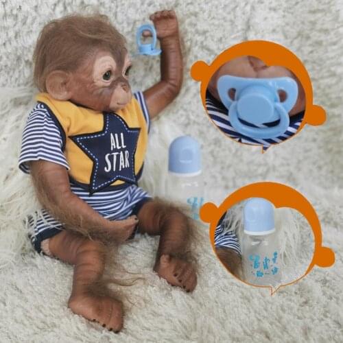 Rebirth Doll Amazon Simulation Monkey Vinyl Baby Toy Rubber Material Comfortable And Soft Puppet Doll