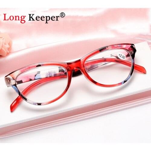 Longkeeper Cat Eye Reading Glasses Women Lightweight Presbyopic Reading Glasses 1.0 1.5 2.0 2.5 3.0 3.5 4.0 Presbyopia Eyewear