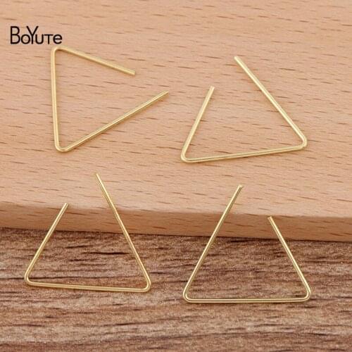 BoYuTe (200 Pieces/Lot) 0.8*21MM Metal Brass Open Triangle Shaped Wire Materials Hand Made Diy Jewelry Accessories Parts