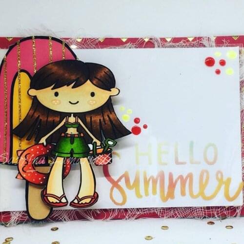 "You Are So Cool,My Girl" Metal Cutting Dies&Coordinating Stamp For Scrapbooking Craft Die Cut Card Making Embossing Stencil