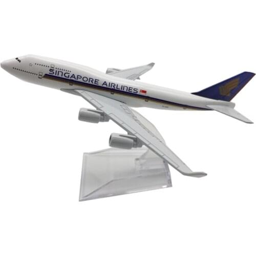 16cm Airplane Singapore Airlines Model Boeing B747 Alloy Diecast Aircraft Model Collectible Kids Gift