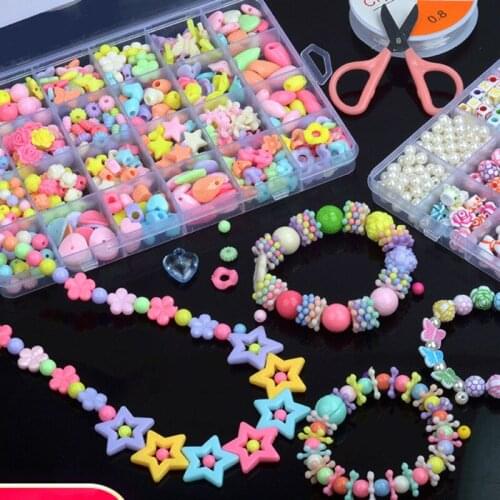 DIY Beads Kit Children Jewelry Making Kit DIY Bracelet Making Beads Kit For DIY Necklaces Bracelet Handmade Craft