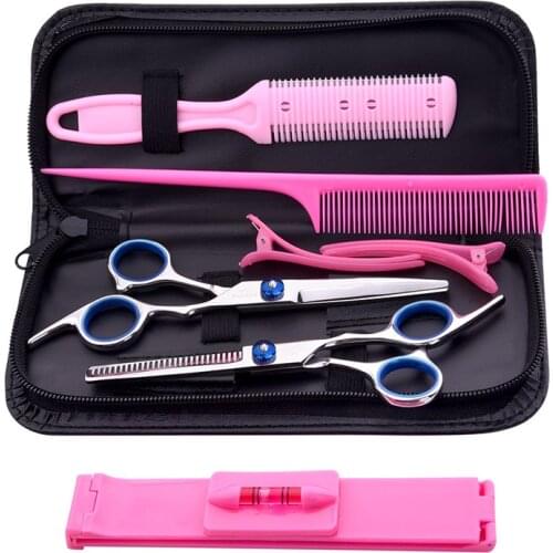 Professional Hairdressing Scissors Set 6.0" Japan Steel Home Personal Hair Barber Scissors Hair Cutting Shears Scissor Haircut