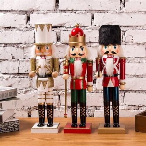 New puppet 35CM classic nutcracker soldier Christmas New Year toy gift children Christmas Eve holiday gift HT153