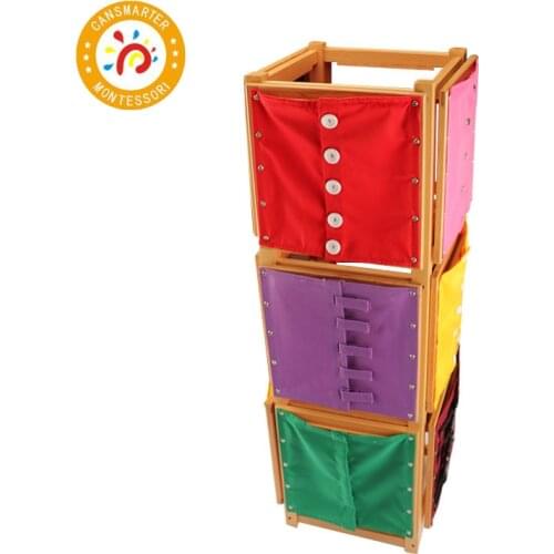 Montessori Material Wooden Toy Dress Frame Daily Learning Teaching Aids For Children Kid Toy