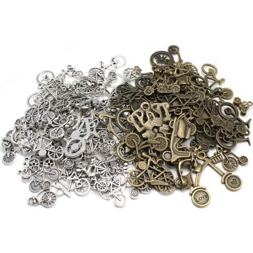 25pcs/lot Vintage Mixed Alloy Transportation Motorcycle Bike Charms for Jewelry Making Pendant Bracelet Making DIY Handmade