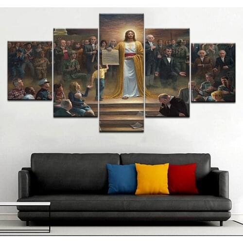 Jesus Christ Rescue World Posters And Prints Abstract Canvas Art Decorative Wall Pictures For Living Room Home Decor Painting