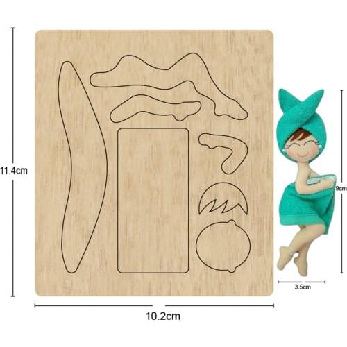 Christmas Little Girl Wooden Cutting dies 2021 New Die Cut & Wooden dies Suitable for Common dies cutting Machines on the market