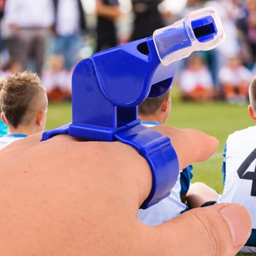 Sports Training Whistle Football Referee Finger Whistle Safe Plastic Ring Whistle Finger Whistle With Tooth Guard For Sport