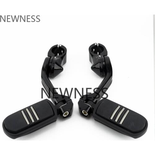 Motorcycle Universal 1.25" 32mm Footrest Pedal Long Short Angled Highway Engine Guards Foot Pegs Mount Kits For Harley Yamaha