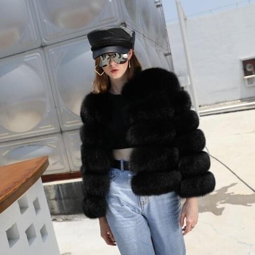 Fox Fur coat Women Winter Fur Jacket Thick Warm Fox Fur Coat