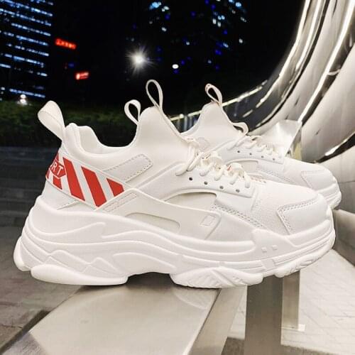 2019 New Mens platform sneakers shoes color matching Mens tide brand increase within student tide shoes zapatos de hombre K5-11