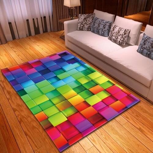 3D Rainbow colorful carpet home decoration Bedroom Kitchen Rugs Kids Room Decorative Play Mat Area Rug Carpets for Living Room