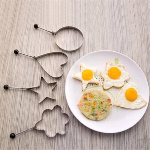 4Pcs/Lot Stainless Steel Fried Egg Mold Pancake Mould Kitchen Tools Pancake Eggs Ring Cooking Hamburger Mold Sandwich tools