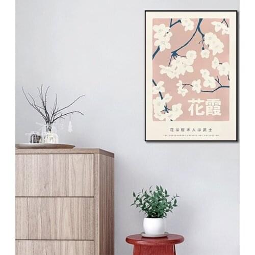 Chinese Style Cherry Blossoms Canvas Painting Abstract Wall Art Flowers Picture Posters Print Living Room Corridor Decoration