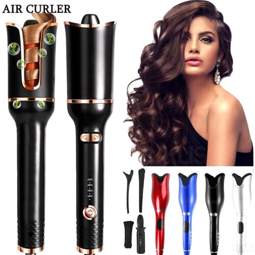 Curling Iron Automatic Hair Curler with Tourmaline Ceramic Heater and LED Digital Mini Portable Curler Air Curling Wand