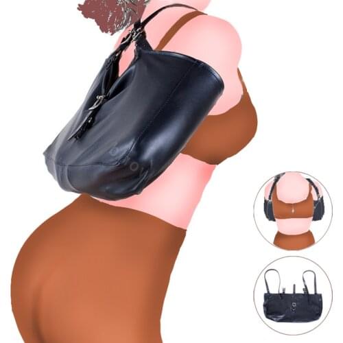 BDSM Arm Binder Bondages,Leather Armbinder Restraint Straight Jacket,Crossed Armed Back Bag,Slave Lockable Gloves Adult Sex Toys