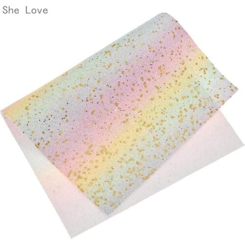Chzimade DIY Glitter A4 PU Colorful Fabric DIY Waterproof Surface Material DIY Craft Making Accessories