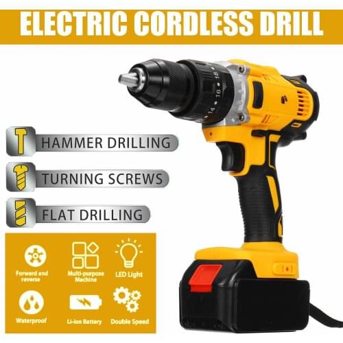 Household Electric Screwdriver Cordless Drill Lithium Battery Wireless Rechargeable Hand Drills DIY Electric Drill Power Tool
