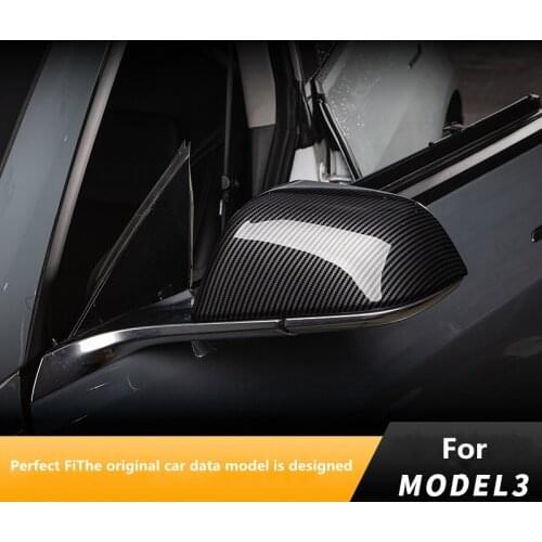 1Pair For Tesla Model 3 2017-2020 Rear View Side Mirror Cover Case Trim Car Rearview Mirror Protector For Tesla Model Three