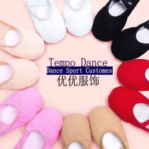 Kids Ballet Shoes Canvas Ballet Dance Slippers Split Sole Girls Childern Ballerina Practice Shoes For Dancing