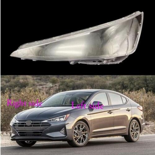 For Hyundai Elantra 2019 2020 Headlight Shell Lamp Shade Transparent Cover Headlight Glass Headlamp Cover