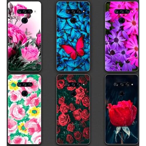 For LG Stylo 6 5 4 X Power 3 2 Cases Soft Silicone Fashion Flower rose Phone Case Cover For LG V40 V30 V20 V60 V50 ThinQ 5G Plus