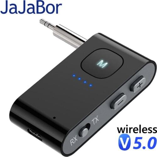 JaJaBor Bluetooth 5.0 Receiver Transmitter AUX Music Audio Adapter For Car Speaker TV Headphone Handsfree Car Kit Receiver