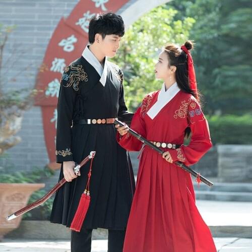 Embroidery Hanfu Classical Dance Costume Folk Festival Outfit Chinese Stage Performance Clothes Fairy Dress 2 Pcs Set DF1145