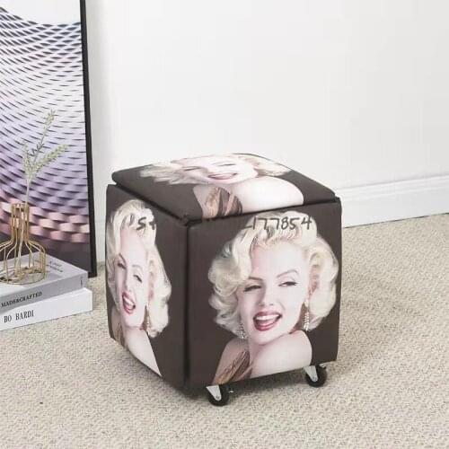 Creative Net Red Rubiks Cube Stool Home Coffee Table Living Room Technology Fabric Sofa Stool Folding Simple Bedroom