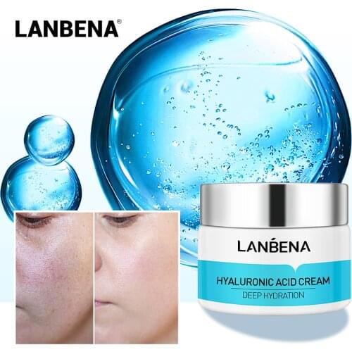 LANBENA Hyaluronic Acid Deeply Moisturizing Soothing Hydrate Facial Cream repair Shrinking Pores Whitening Face Cream Skin Care