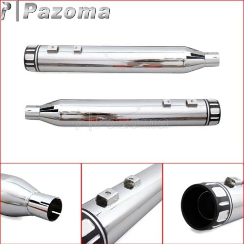 Motorcycle 51mm Slip-On Mufflers Exhaust Pipe Silencer for Harley Touring Road King Street Glide Ultra Limited Low 1995-2016