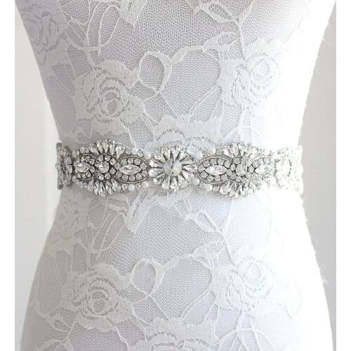 2021 New Bride Hand-belt European and American Luxury Water Drill Pearl Dress Waist Seal