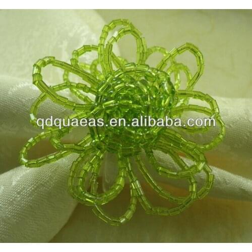 Qn13082916 napkin rings glass beades, wholesale napkin holder