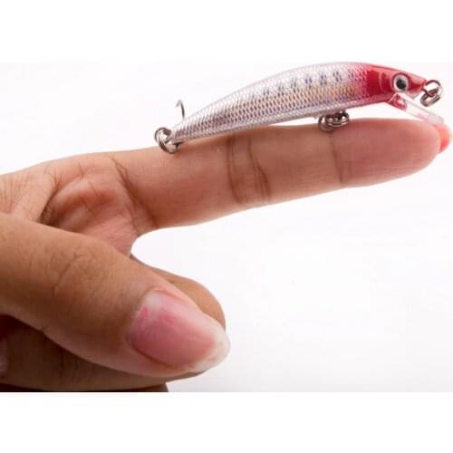 1PCS minnow fish lure crank 60mm 4g Suspension slowly sinking fishing tackle hard bait free shipping