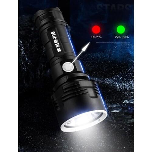 Super Powerful LED Flashlight Torch USB Rechargeable Waterproof Lamp Ultra Bright Lantern Camping
