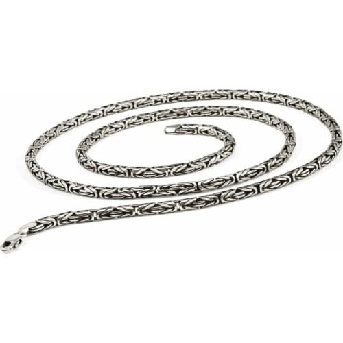 Tesbihane 925 Sterling Silver 65 cm 80 Micron King Chain Necklace
