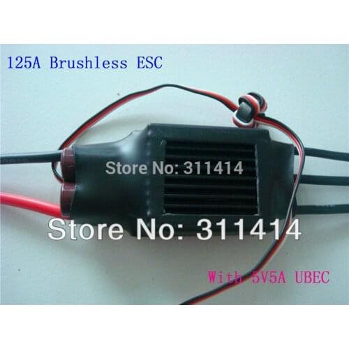 1piece 125A Brushless ESC Come With 5A BEC For RC Airplane Hobby Plane Model + Free Shipping Brand New Retail & Dropship