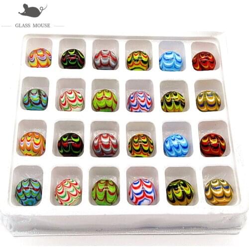16mm Handmade Glass Marbles Balls Charms Home Decor accessories for Fish Tank Vase Aquarium game Toys for Kids Children 24PCS